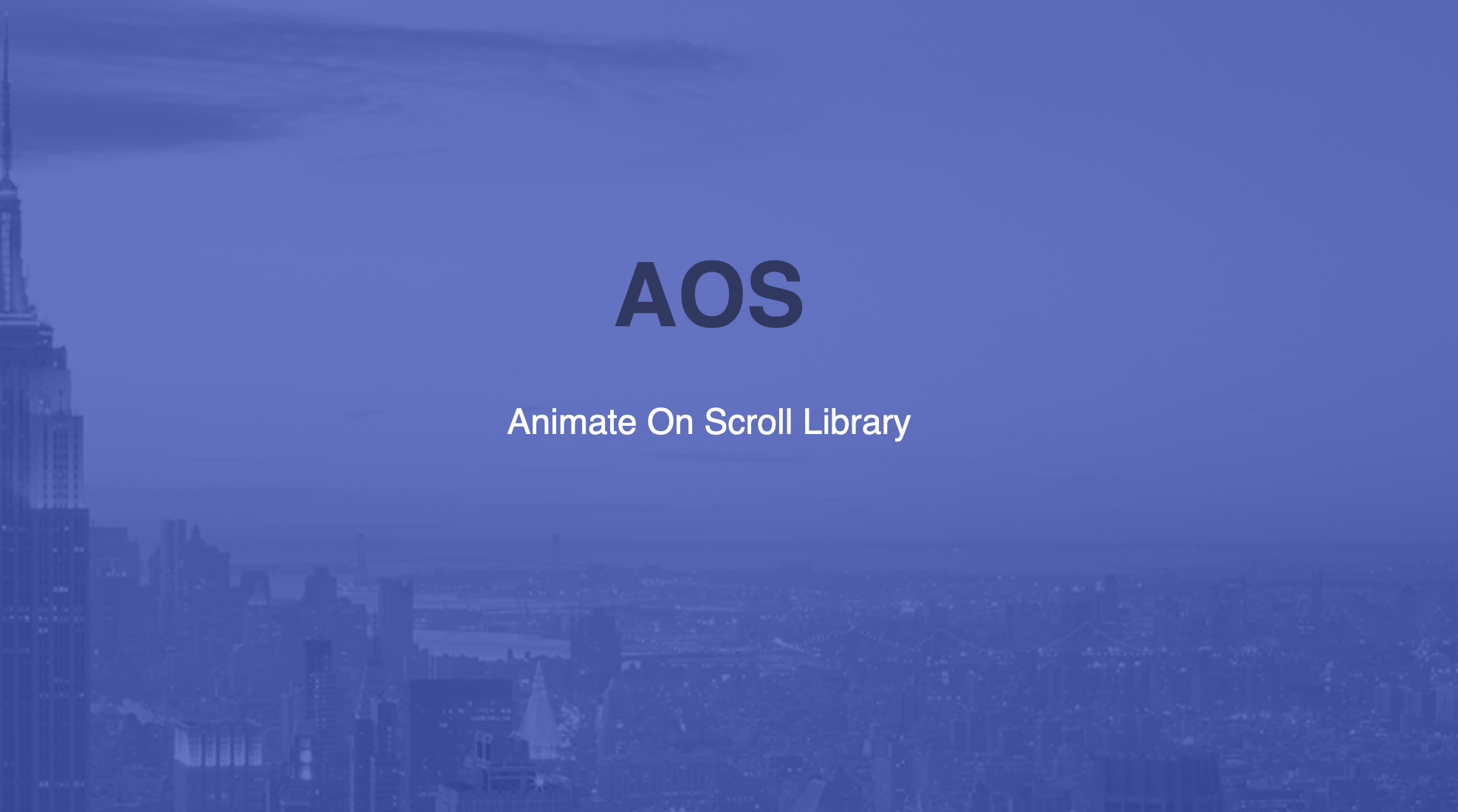 Aos (Animate On Scroll)