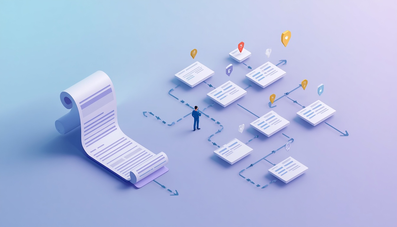 Single Page Websites Strategic Choice Isometric 3D Diagram Contrasting Single-Page Continuous Scroll Layout With Multi-Page Structured Navigation