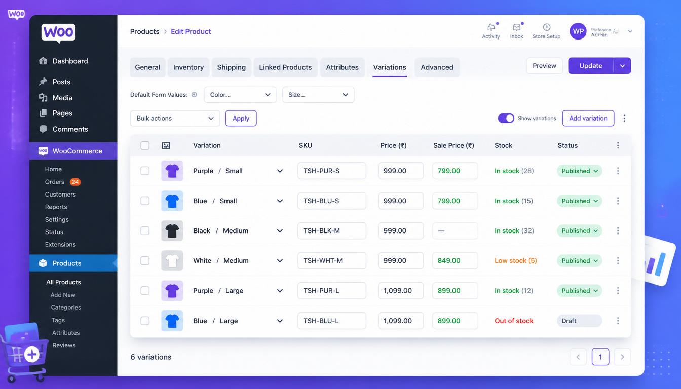 Woocommerce Variable Products Variations Tab Woocommerce Variable Products Variations Tab